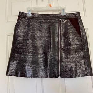 Theory leather mini skirt